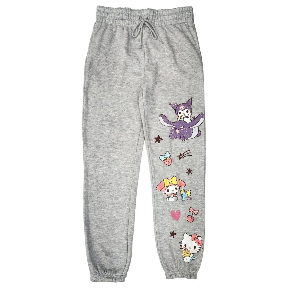 Women's Grey Hello Kitty Jogger Sweat Pants